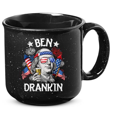 Ben Drankin Funny 4th Of July Shirts Fireworks Patriotic 15oz Campfire Ceramic Mug