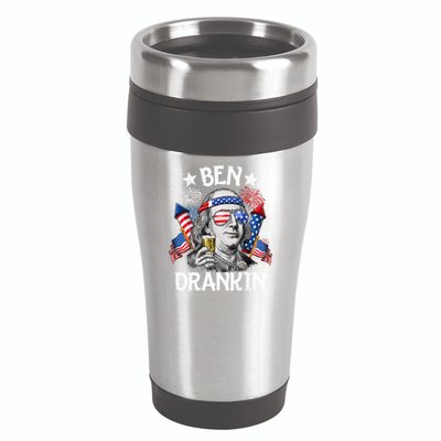 Ben Drankin Funny 4th Of July Shirts Fireworks Patriotic 16oz Travel Tumbler