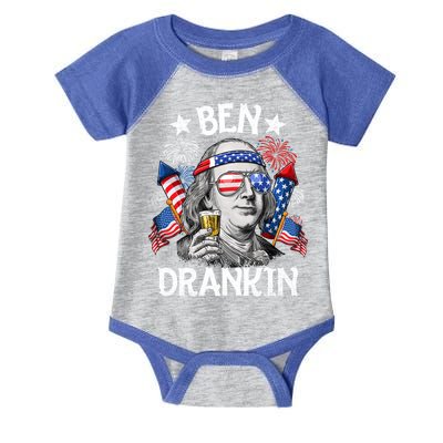Ben Drankin Funny 4th Of July Shirts Fireworks Patriotic Infant Baby Jersey Bodysuit
