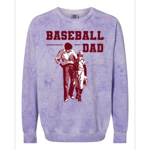 Baseball Design For Baseball Player And Baseball Daddy Dad Gift Colorblast Crewneck Sweatshirt