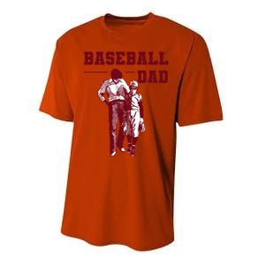 Baseball Design For Baseball Player And Baseball Daddy Dad Gift Performance Sprint T-Shirt