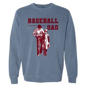 Baseball Design For Baseball Player And Baseball Daddy Dad Gift Garment-Dyed Sweatshirt