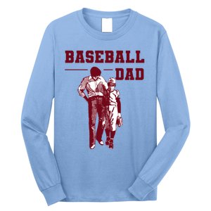 Baseball Design For Baseball Player And Baseball Daddy Dad Gift Long Sleeve Shirt