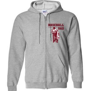 Baseball Design For Baseball Player And Baseball Daddy Dad Gift Full Zip Hoodie