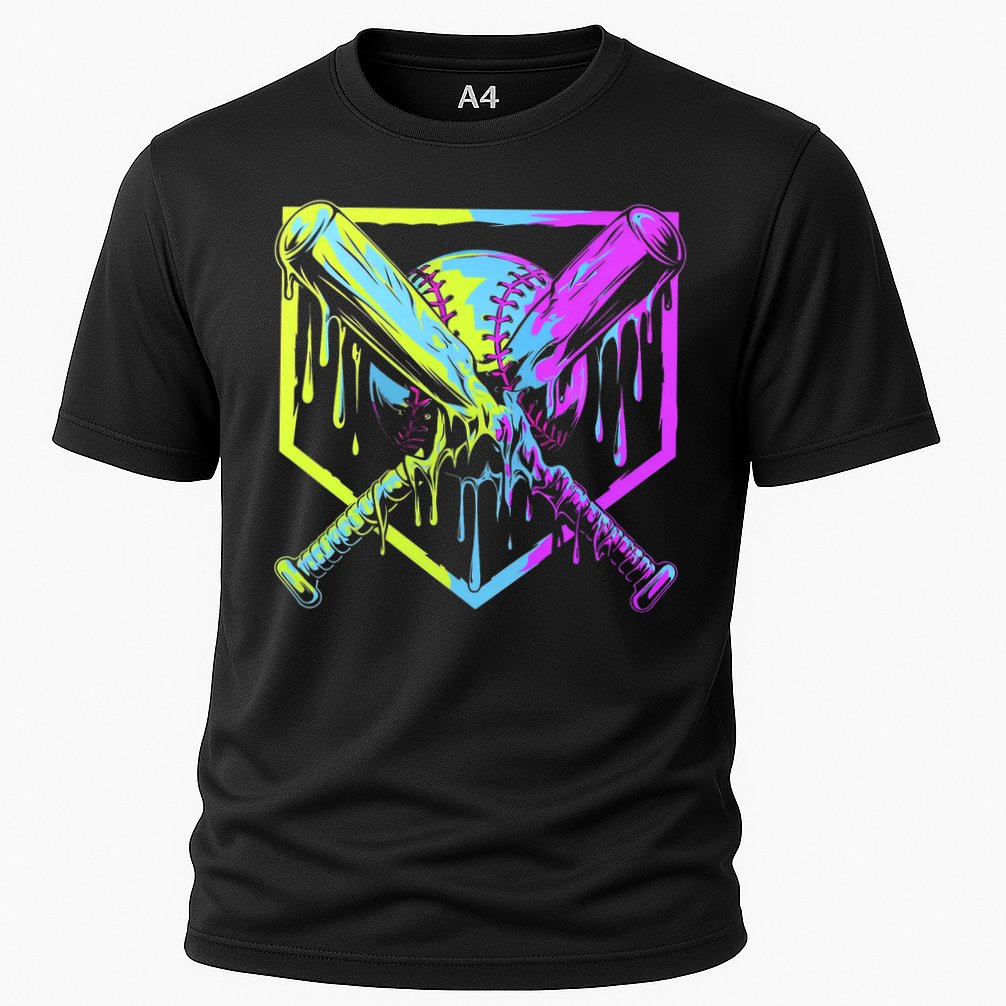 Baseball Drip For Bo.y.s Ice Cream Drip Yout.h Boy.s Baseball Cooling Performance Crew T-Shirt