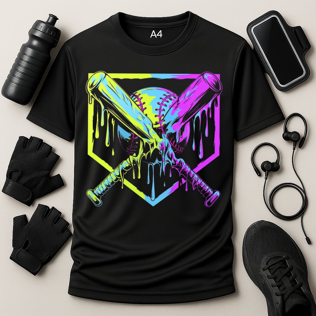 Baseball Drip For Bo.y.s Ice Cream Drip Yout.h Boy.s Baseball Cooling Performance Crew T-Shirt