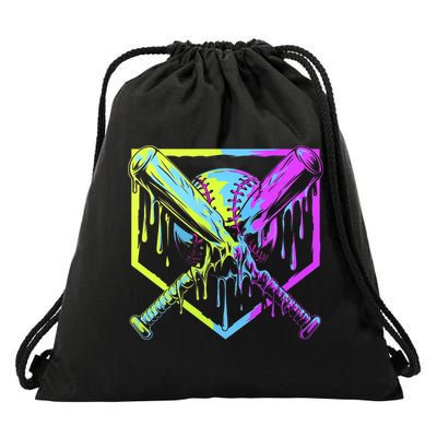 Baseball Drip For Bo.y.s Ice Cream Drip Yout.h Boy.s Baseball Drawstring Bag