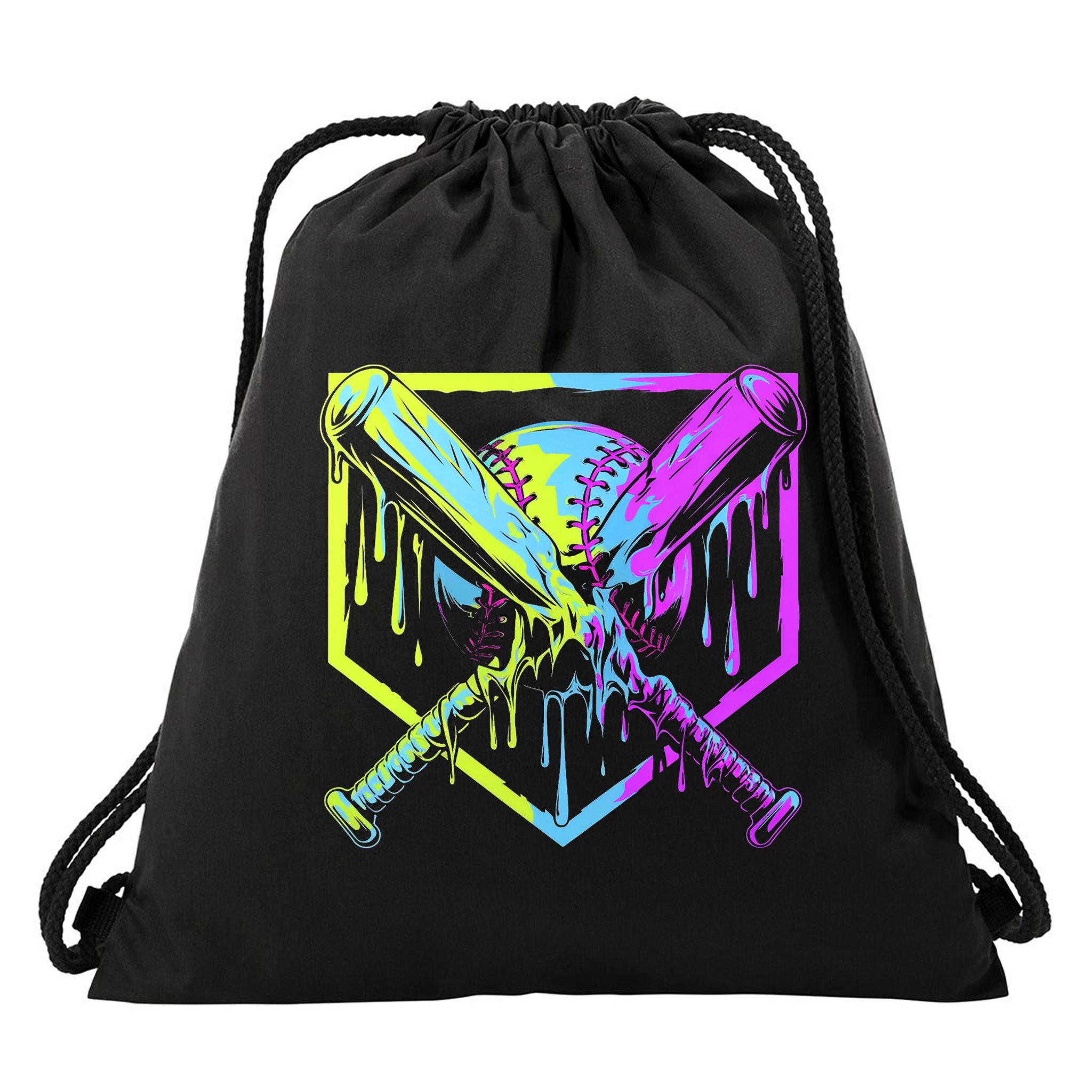 Baseball Drip For Bo.y.s Ice Cream Drip Yout.h Boy.s Baseball Drawstring Bag