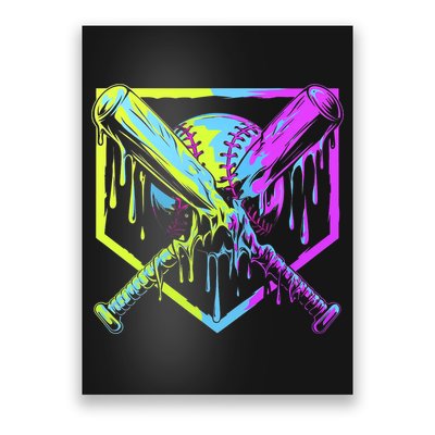 Baseball Drip For Bo.y.s Ice Cream Drip Yout.h Boy.s Baseball Poster