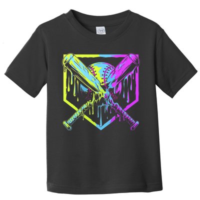Baseball Drip For Bo.y.s Ice Cream Drip Yout.h Boy.s Baseball Toddler T-Shirt