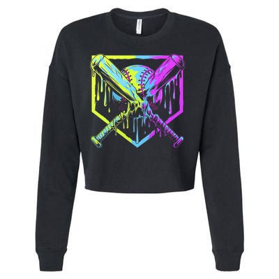 Baseball Drip For Bo.y.s Ice Cream Drip Yout.h Boy.s Baseball Cropped Pullover Crew