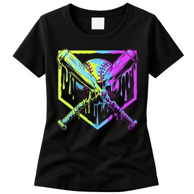 Baseball Drip For Bo.y.s Ice Cream Drip Yout.h Boy.s Baseball Womens T-Shirt