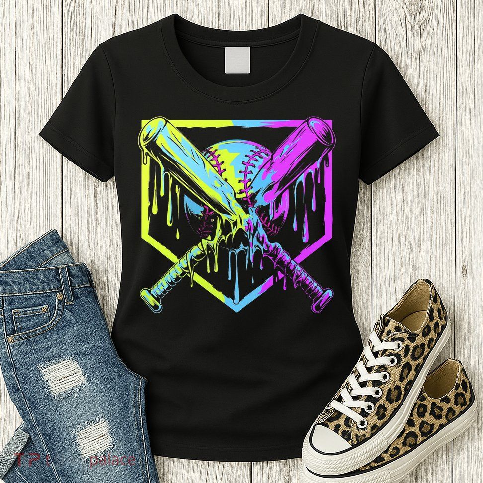Baseball Drip For Bo.y.s Ice Cream Drip Yout.h Boy.s Baseball Womens T-Shirt