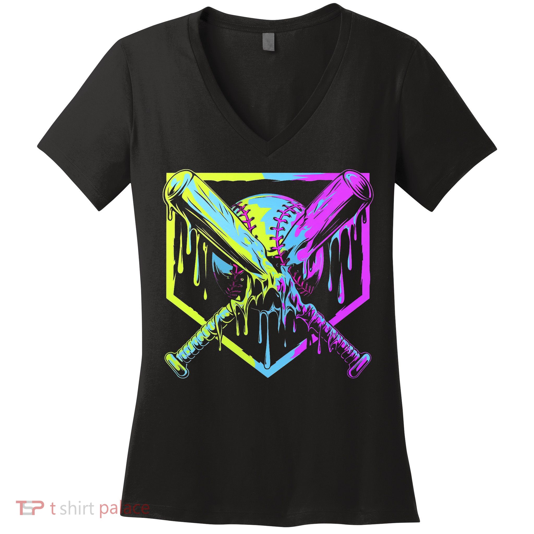 Baseball Drip For Bo.y.s Ice Cream Drip Yout.h Boy.s Baseball Women's V-Neck T-Shirt