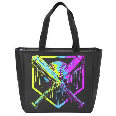 Baseball Drip For Bo.y.s Ice Cream Drip Yout.h Boy.s Baseball Zip Tote Bag