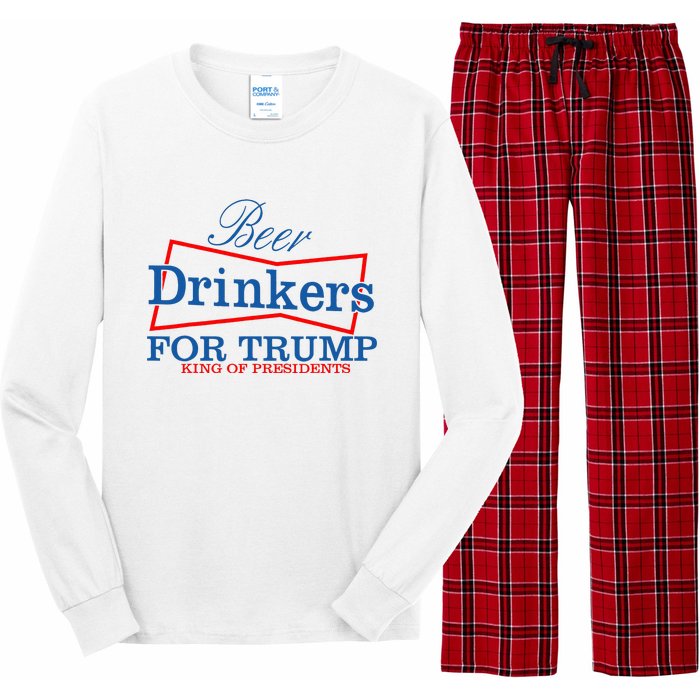 Beer Drinkers For Trump King Of Presidents Long Sleeve Pajama Set