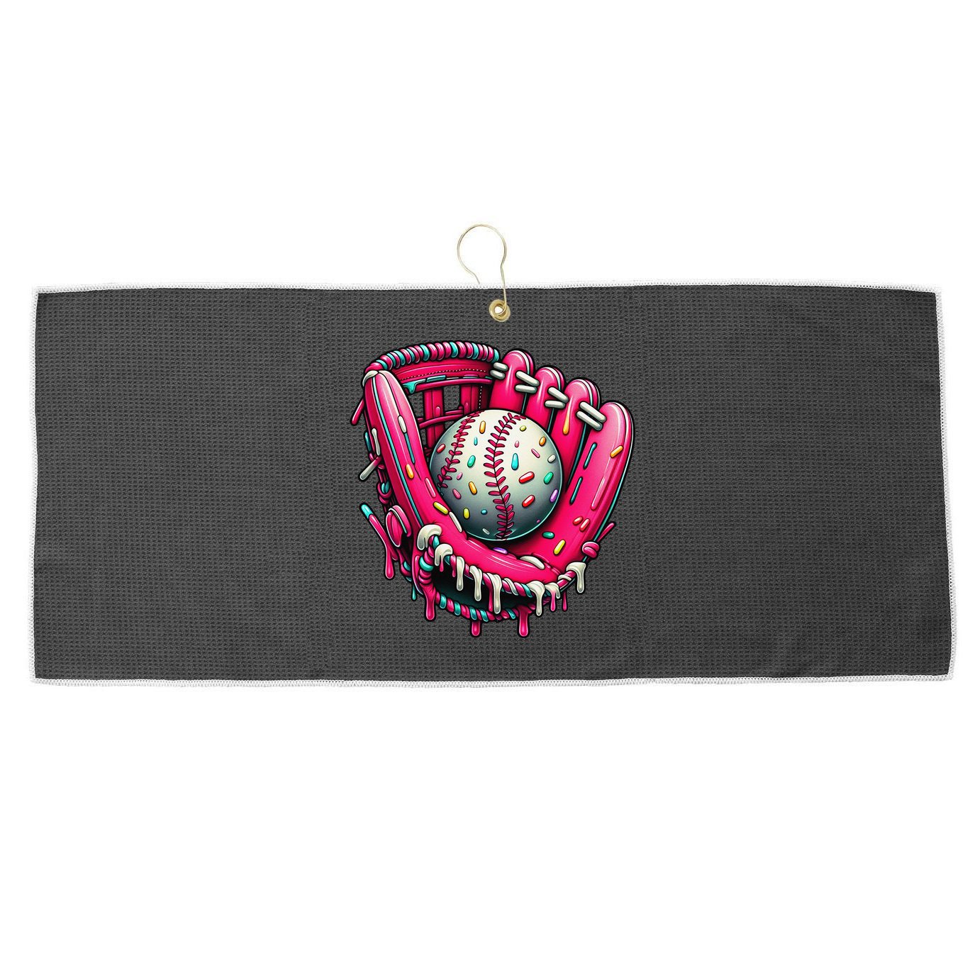 Baseball Drip For Ice Cream Drip Baseball Large Microfiber Waffle Golf Towel