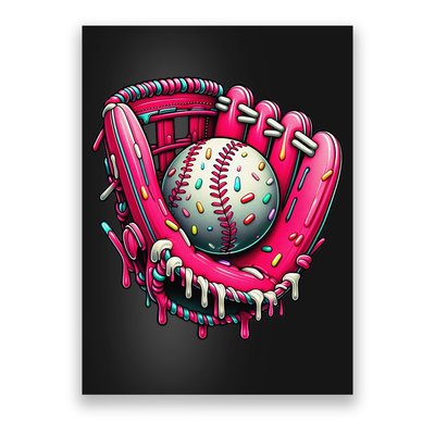 Baseball Drip For Ice Cream Drip Baseball Poster