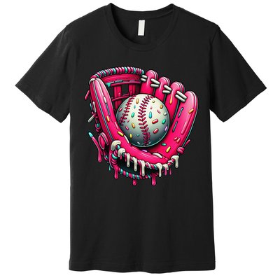 Baseball Drip For Ice Cream Drip Baseball Premium T-Shirt