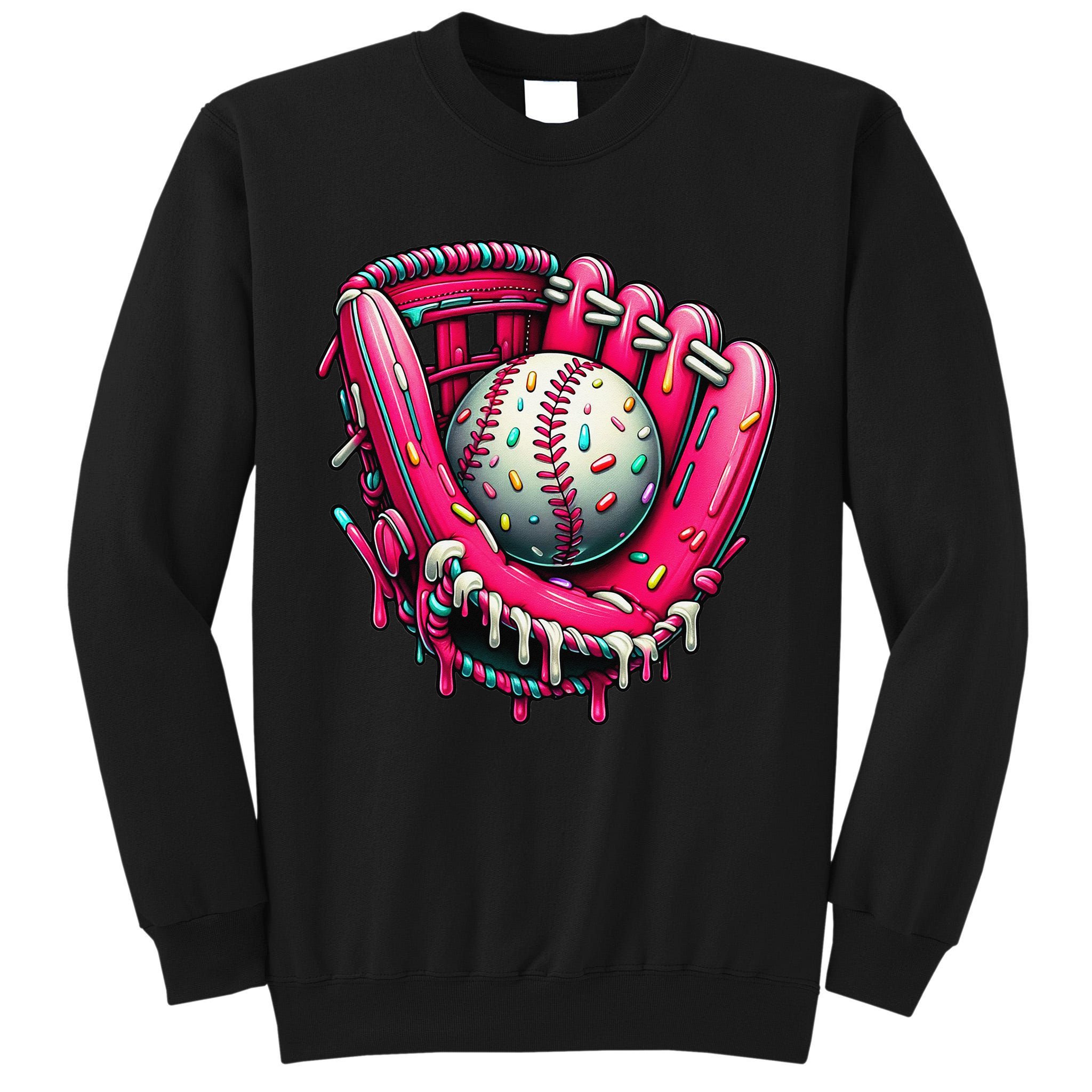 Baseball Drip For Ice Cream Drip Baseball Tall Sweatshirt