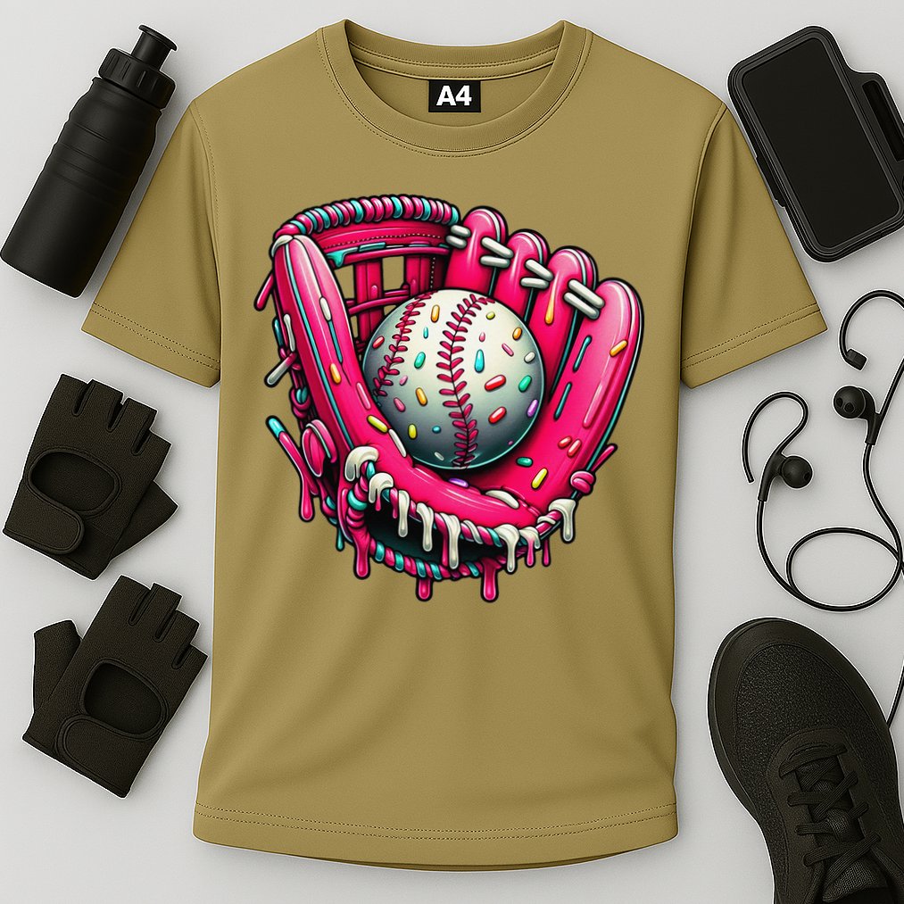 Baseball Drip For Ice Cream Drip Baseball Cooling Performance Crew T-Shirt