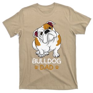 Bulldog Dad Funny English Bulldog Dog Owner For T-Shirt