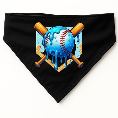 Baseball Drip For Ice Cream Drip Baseball USA-Made Doggie Bandana