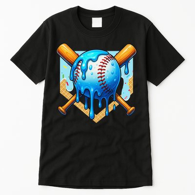 Baseball Drip For Ice Cream Drip Baseball Tall T-Shirt