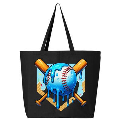 Baseball Drip For Ice Cream Drip Baseball 25L Jumbo Tote