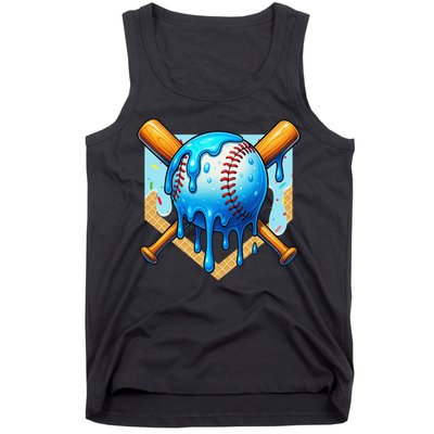 Baseball Drip For Ice Cream Drip Baseball Tank Top