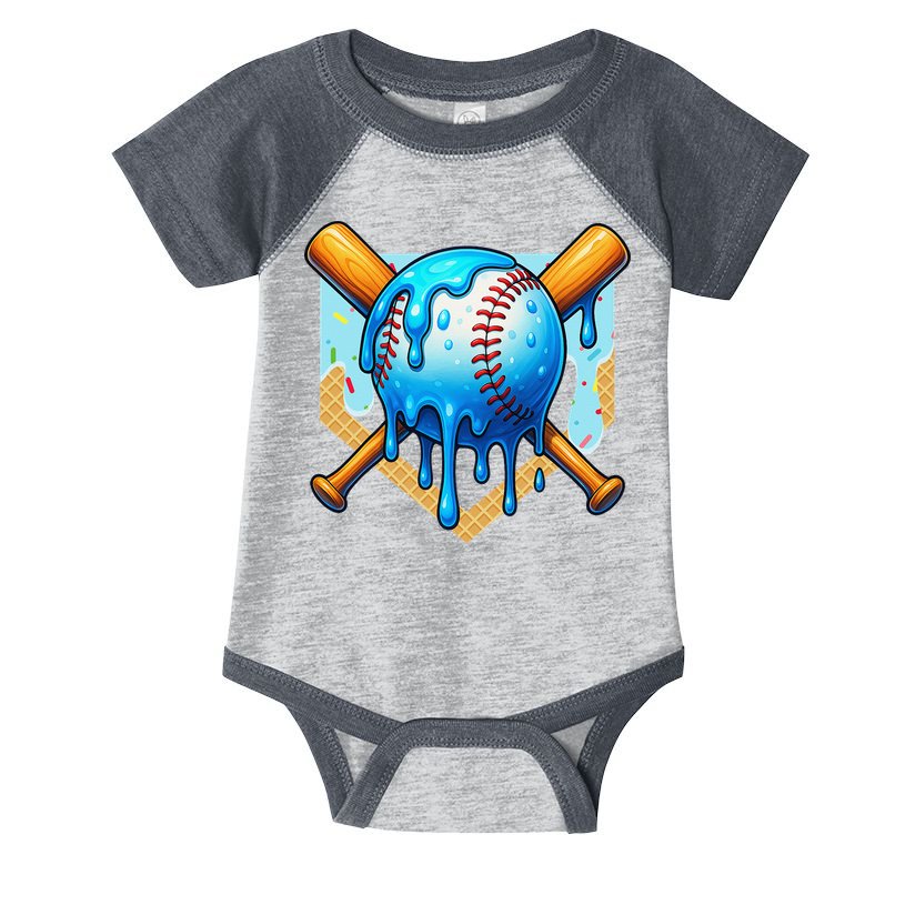 Baseball Drip For Ice Cream Drip Baseball Infant Baby Jersey Bodysuit