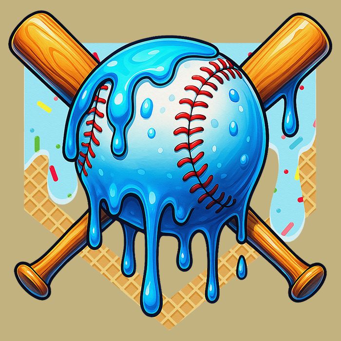 Baseball Drip For Ice Cream Drip Baseball Cooling Performance Crew T-Shirt