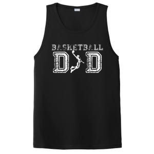 Basketball Dad Fathers Day Gift For Daddy Papa Father PosiCharge Competitor Tank