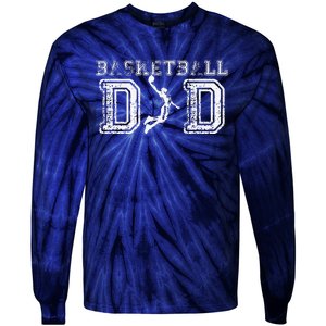 Basketball Dad Fathers Day Gift For Daddy Papa Father Tie-Dye Long Sleeve Shirt