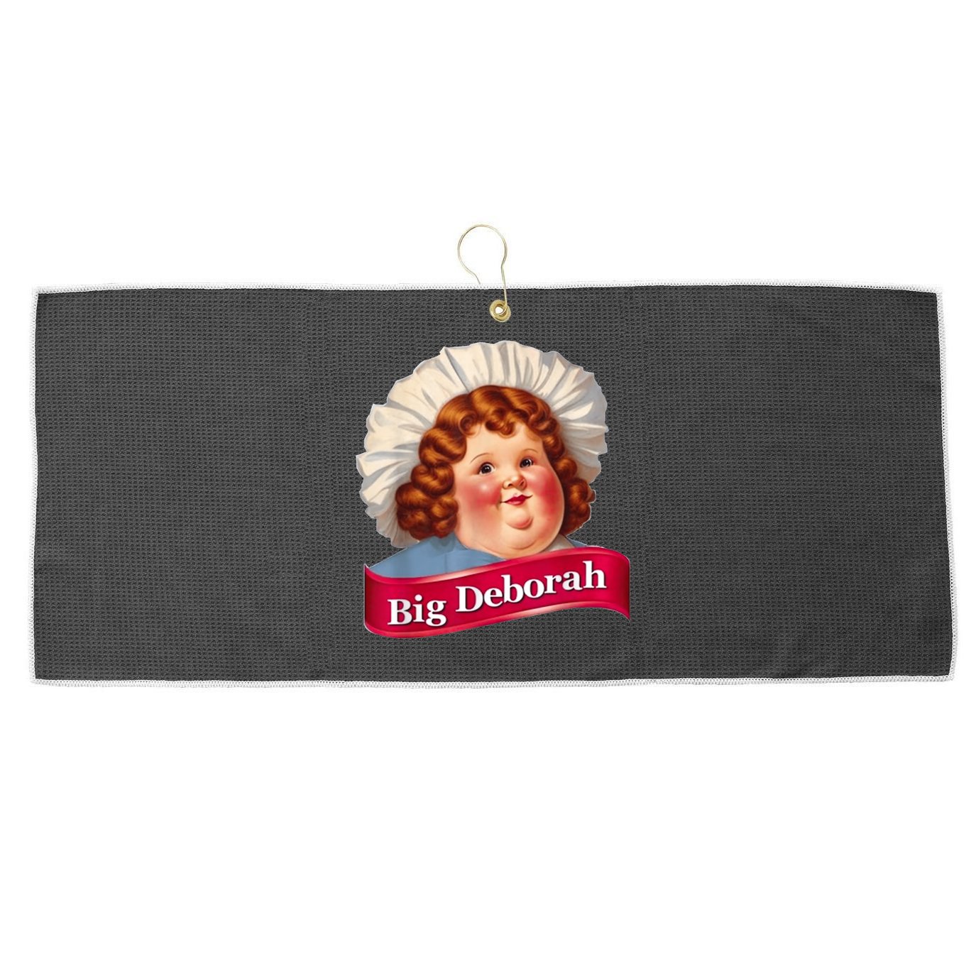 Big Deborah Features The Notsolittle Deborah Large Microfiber Waffle Golf Towel