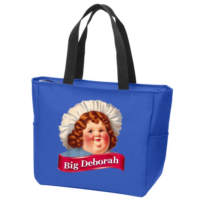 Big Deborah Features The Notsolittle Deborah Zip Tote Bag