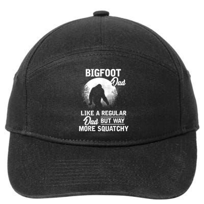 Bigfoot Dad Funny Sasquatch Bigfoot Fathers Day 7-Panel Snapback Hat