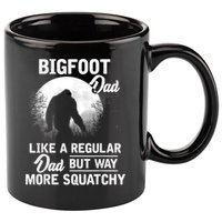 Bigfoot Dad Funny Sasquatch Bigfoot Fathers Day 11oz C Handle Ceramic Mug
