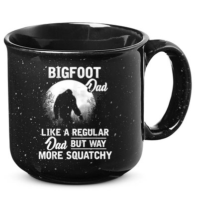 Bigfoot Dad Funny Sasquatch Bigfoot Fathers Day 15oz Campfire Ceramic Mug