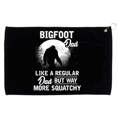 Bigfoot Dad Funny Sasquatch Bigfoot Fathers Day Grommeted Golf Towel