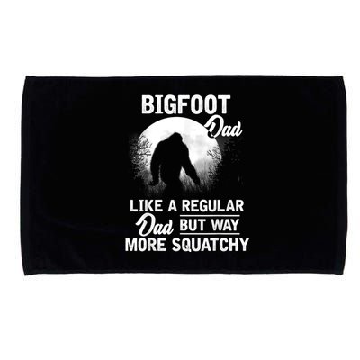 Bigfoot Dad Funny Sasquatch Bigfoot Fathers Day Microfiber Hand Towel