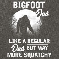Bigfoot Dad Funny Sasquatch Bigfoot Fathers Day Cotton Canvas Backpack