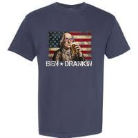 Ben Drankin Funny Beer 4th Of July Retro Usa Flag 4 July Garment-Dyed Heavyweight T-Shirt