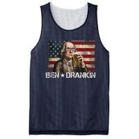 Ben Drankin Funny Beer 4th Of July Retro Usa Flag 4 July Mesh Reversible Basketball Jersey Tank