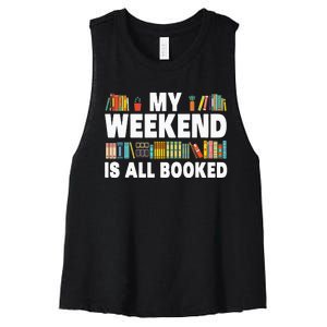 Book Design For Women Book Lover Library Reader Women's Racerback Cropped Tank