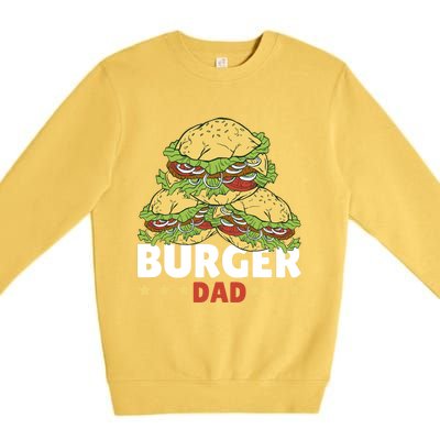 Burger Dad For Fast Food For Father's Day Gift Premium Crewneck Sweatshirt