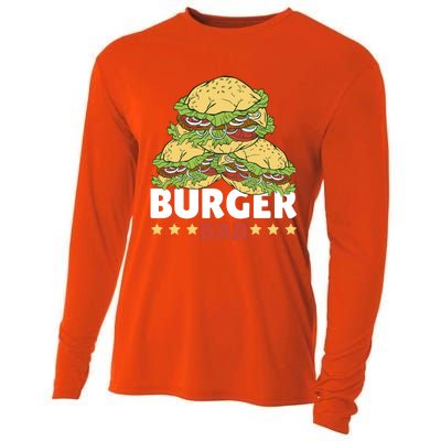 Burger Dad For Fast Food For Father's Day Gift Cooling Performance Long Sleeve Crew