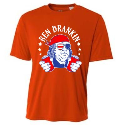 Ben Drankin Funny 4th Of July American Flag Usa Patriotic Gift Cooling Performance Crew T-Shirt