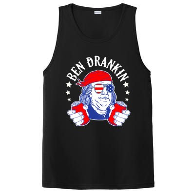 Ben Drankin Funny 4th Of July American Flag Usa Patriotic Gift PosiCharge Competitor Tank