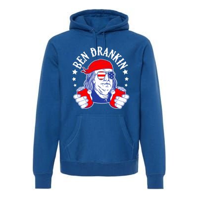 Ben Drankin Funny 4th Of July American Flag Usa Patriotic Gift Premium Hoodie